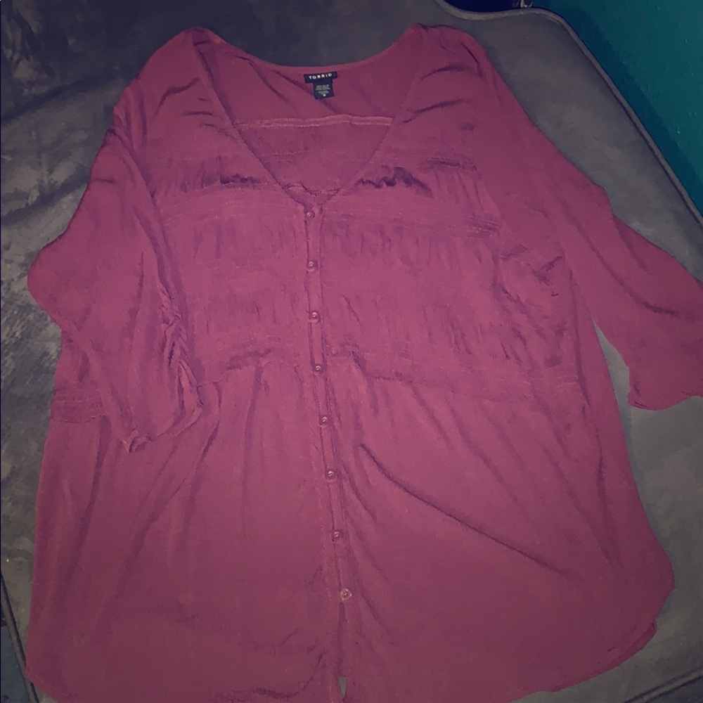 Torrid Plumb purple blouse